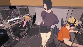 Hinata is getting pounded at gamer cafe