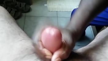 Handjob with lots of cum