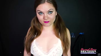 Pretty petite brunette coed lauren sucks a dick and rides a juicy big cock