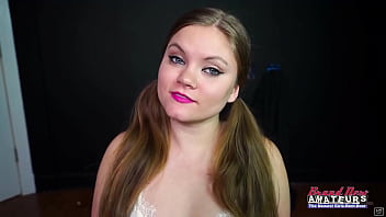 Pretty petite brunette coed lauren sucks a dick and rides a juicy big cock