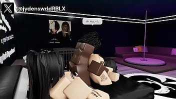 2 girls tag team on black dick on roblox
