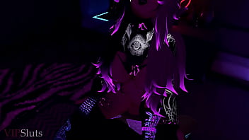 Vipsluts cyberpunk psycho baddie rides and sucks stud