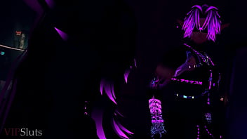 Vipsluts cyberpunk psycho baddie rides and sucks stud