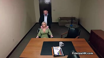 Big tit bella bends over for head teachers dick