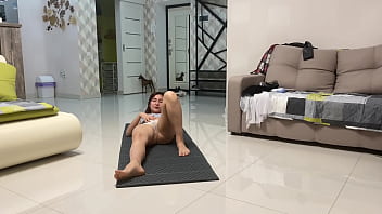 Angie elif hot small tits brunette love play pussy after yoga