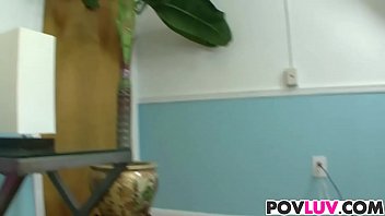 Sexy blonde smoking pole