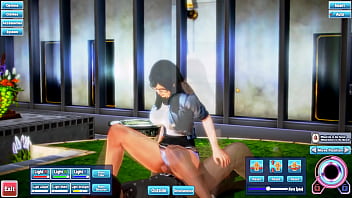 Black haired babe goes for a ride