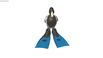 Pato girando con música de geometry dash de fondo