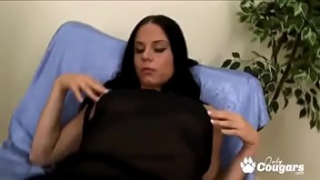 Sexy brunette has a big orgasm