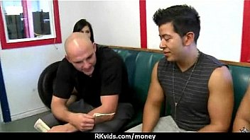 Sexy teen nails her butt on hard dick for cash 1