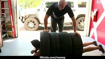 Sexy teen nails her butt on hard dick for cash 1