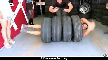 Sexy teen nails her butt on hard dick for cash 1