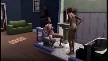 Redhead makes friends with a brunette