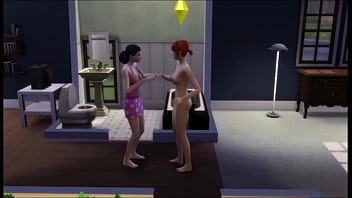 Redhead makes friends with a brunette