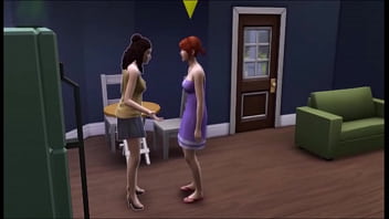 Redhead makes friends with a brunette