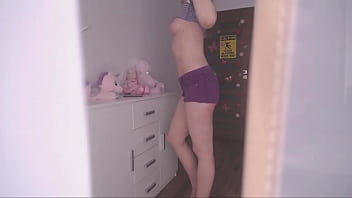 Step brother spy on me squirting in shower