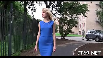 Filthy whore gladly opens her face gap to collect cum on her face