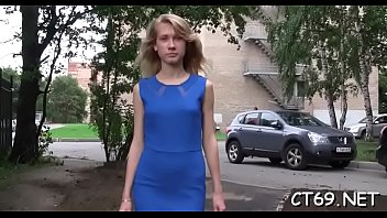 Filthy whore gladly opens her face gap to collect cum on her face