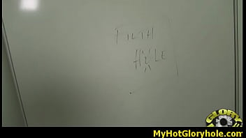 Hottie sucks and fucks black cock for cusmhot at gloryhole 25