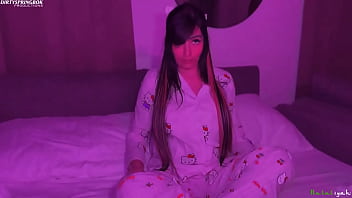 My silky hello kitty pyjamas that my parents bought me for christmas have been making me feel so horny that i can't fall a