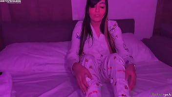 My silky hello kitty pyjamas that my parents bought me for christmas have been making me feel so horny that i can't fall a