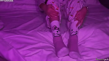 My silky hello kitty pyjamas that my parents bought me for christmas have been making me feel so horny that i can't fall a