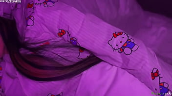 My silky hello kitty pyjamas that my parents bought me for christmas have been making me feel so horny that i can't fall a