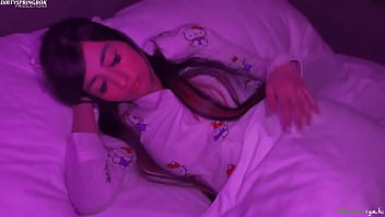 My silky hello kitty pyjamas that my parents bought me for christmas have been making me feel so horny that i can't fall a