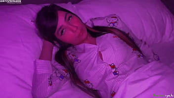 My silky hello kitty pyjamas that my parents bought me for christmas have been making me feel so horny that i can't fall a