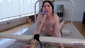 ️ elisegraves ties me up down by my neck and hair and tits and waist and has me stuck open mouth