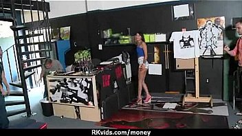 Sensual girl talked into having sex for cash 18
