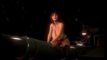 Hot milf tank girl ridings a cannon