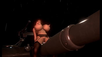 Hot milf tank girl ridings a cannon