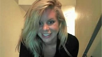 Busty blonde milf massage pussy on webcam