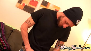 Inked Young Homo Wanks Rock Solid Cock thumbnail