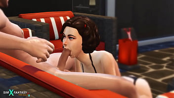 Beautiful sex of lovers in a villa sims 4