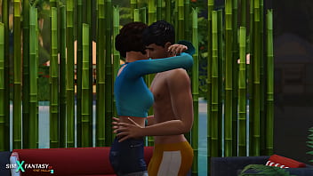 Beautiful sex of lovers in a villa sims 4