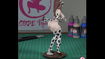 Figure 3d cow woman stl