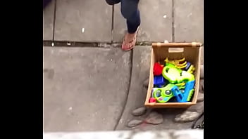 Louise sexy feet walking