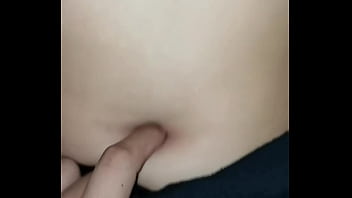 I peck her belly button while she rides me