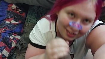 Chubby Tgirl Gets Cummed On Bbc thumbnail