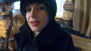 Milfycalla deep blow job while wearing fur coat and shiny boots preview