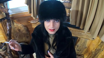 Milfycalla deep blow job while wearing fur coat and shiny boots preview