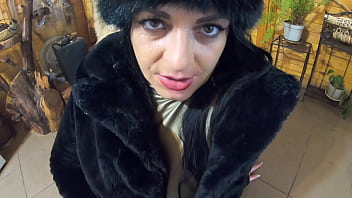 Milfycalla deep blow job while wearing fur coat and shiny boots preview