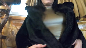 Milfycalla deep blow job while wearing fur coat and shiny boots preview