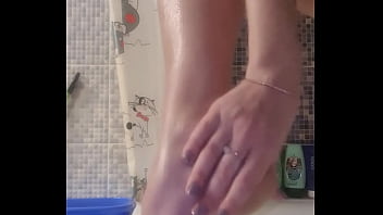 I love to smear my legs with cream and caress them for you dear