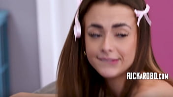 Petite robot lets owner fuck her and freeuse her after he saved her from dumpster