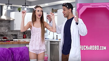 Petite robot lets owner fuck her and freeuse her after he saved her from dumpster