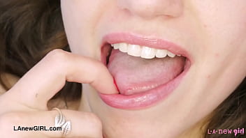 Alluring teen model naked close up