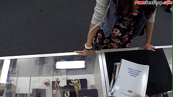 Pawnshop Spex Babe Selling Books Before Pov Blowjob thumbnail